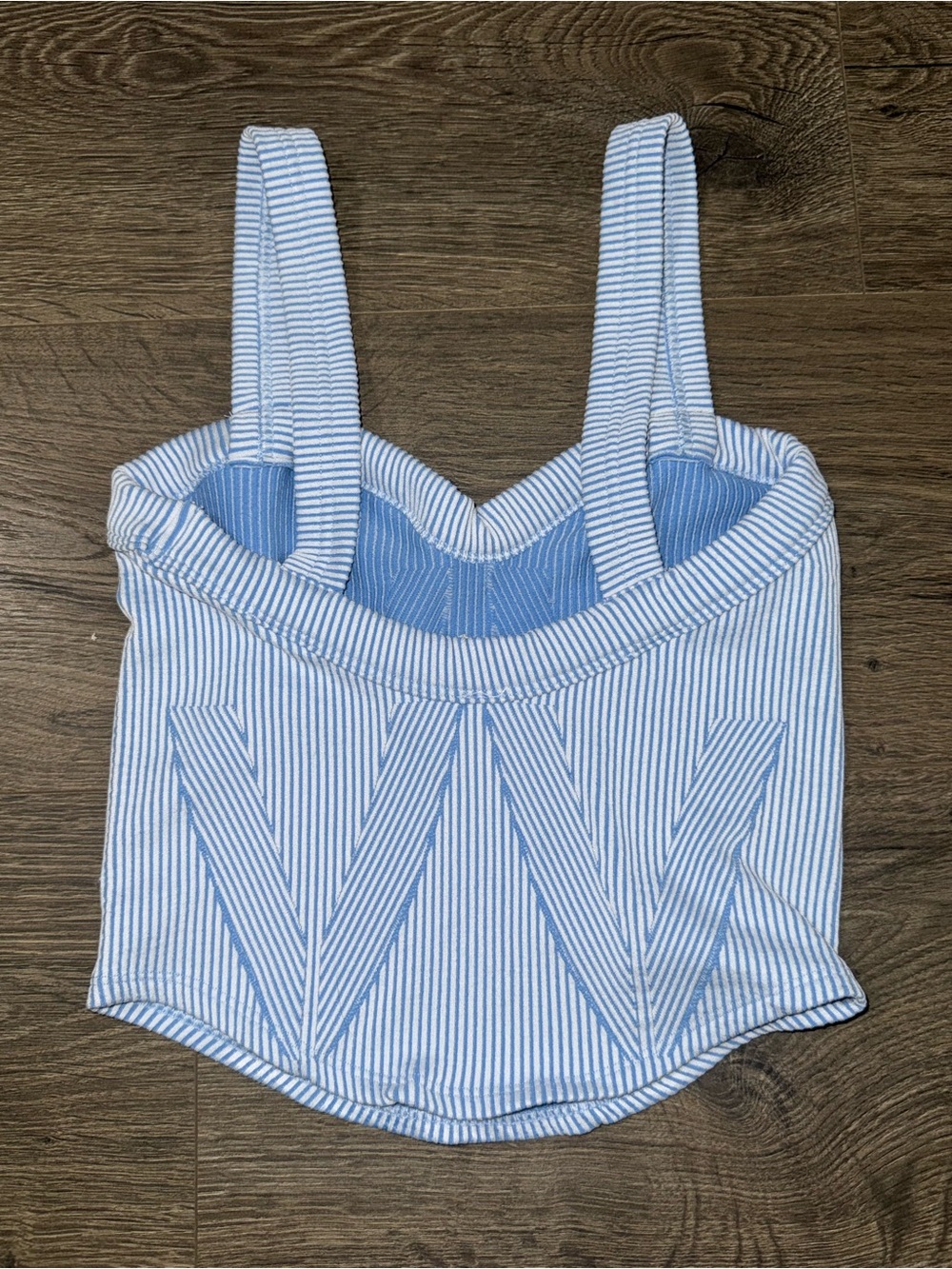 *NWOT* Free people movement perfectly plated cami in denim blue combo - Picture 3 of 6